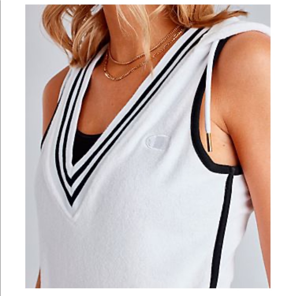 NWT Champion Sleeveless Terry Cloth Hooded Romper - Picture 6 of 7